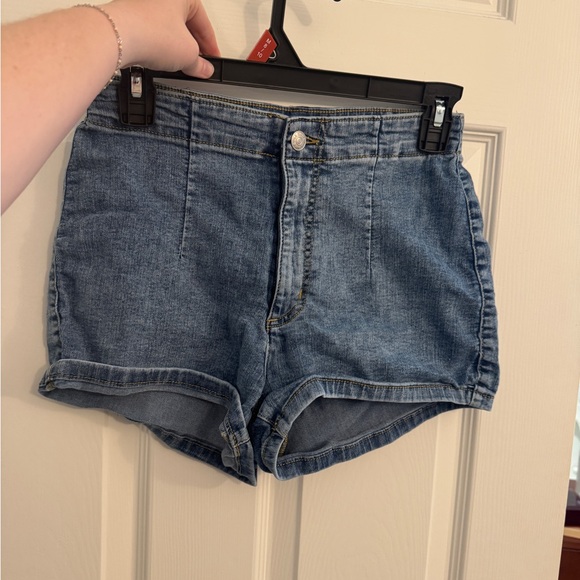 Wild Fable Blue Jean Shorts High-Waisted Frayed Hem - Picture 1 of 3